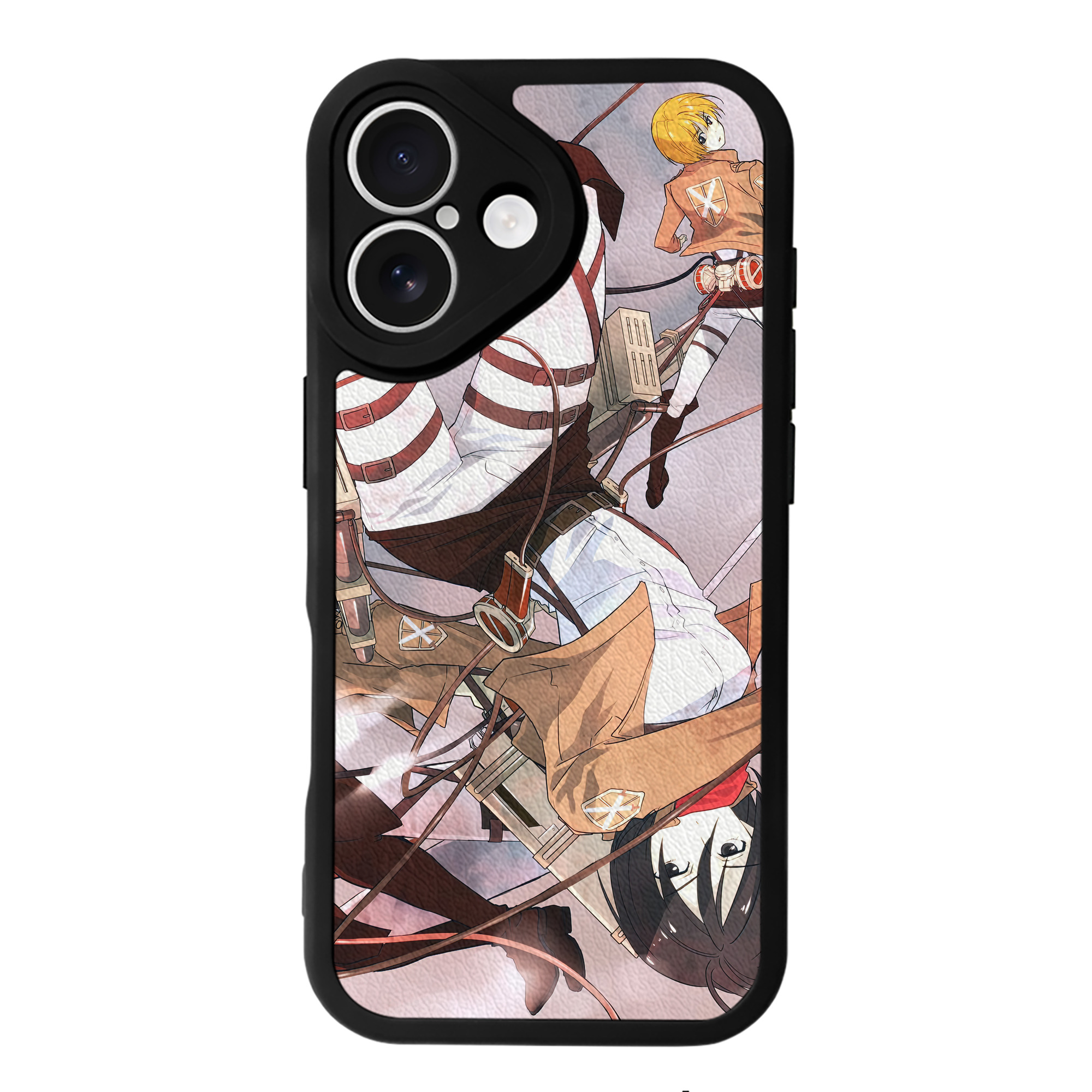 （画像用） 進撃の巨人 Attack on Titan 【iPhone 16シリーズ対応】シリコンスマホケース（レザー調） 材質：シリコン